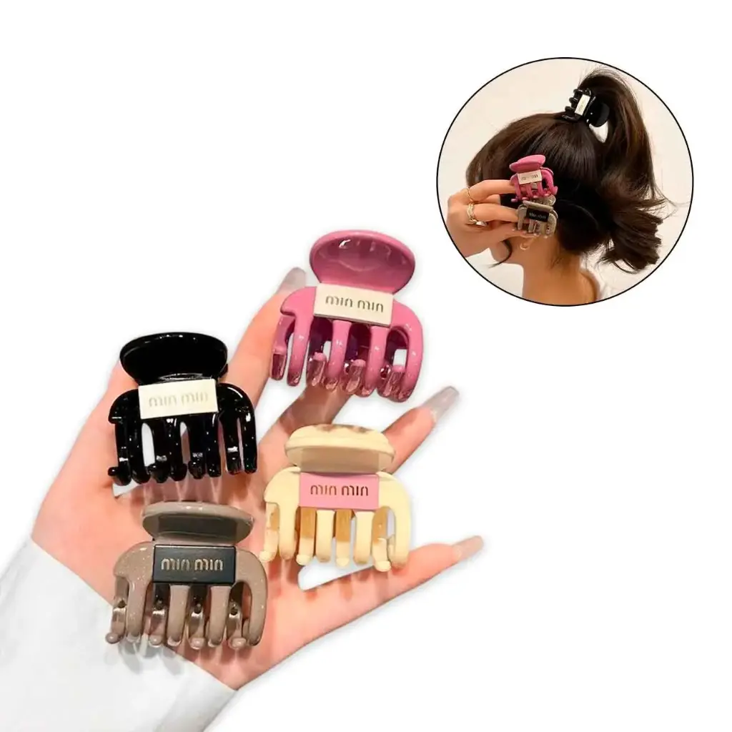 Broche chico para el cabello 5cm___PACK X6 