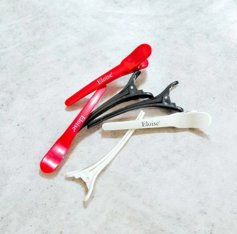 Pinzas de plastico para peluqueria TRICOLOR x12 ELOISE