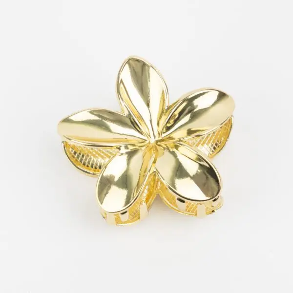broche para pelo dorado flor grande