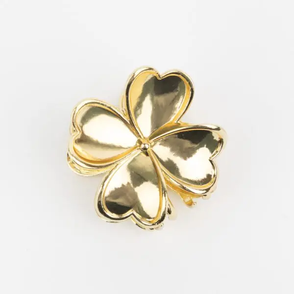 [PG-B-3632-38-X3] broche para pelo dorado trebol (Pack X3)
