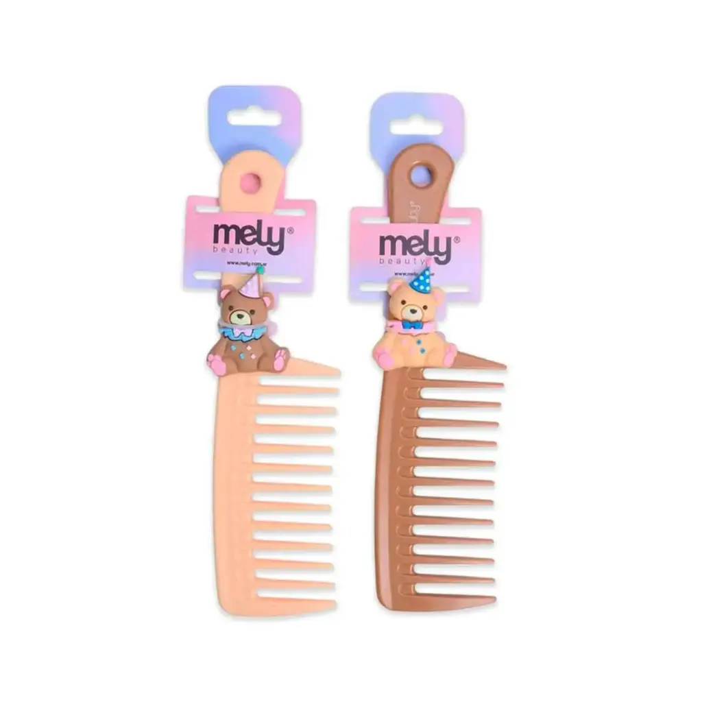 [PM-BA06A1007] Peine infantil  con osito MELY___PACK X3