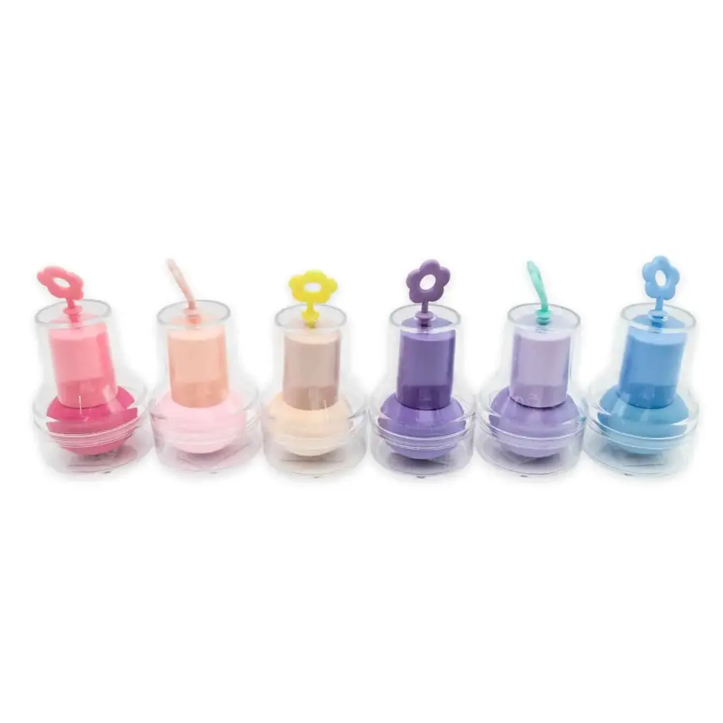 Esponja de maquillaje con mango de plástico flor ___PACK X12  