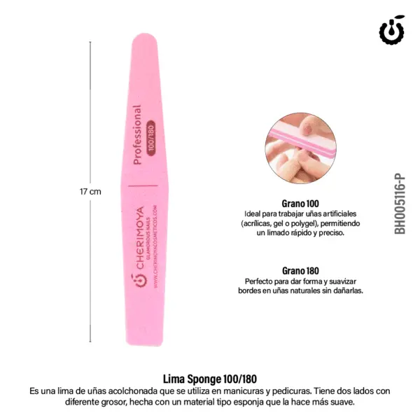 [BH005116] H- Sponge LIMA con bolsita 100/180 Cherimoya___Pack X12