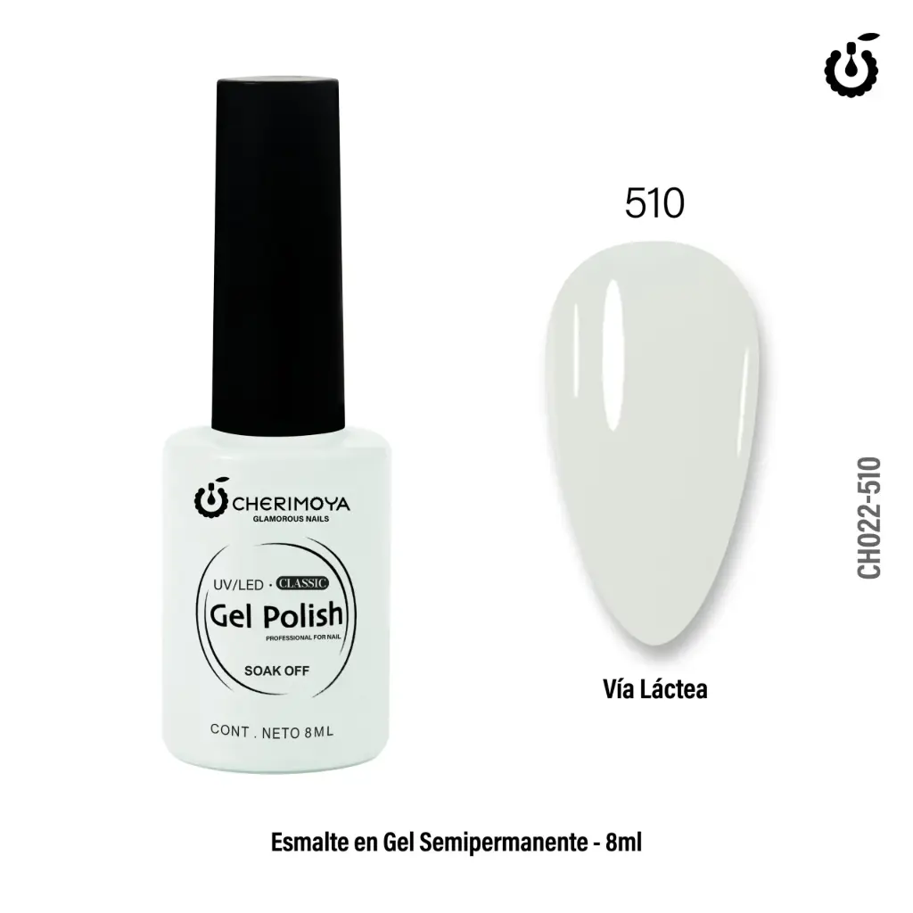 [CH022-510] Esmalte Semi #510 8ml VIA LACTEA___Pack x12
