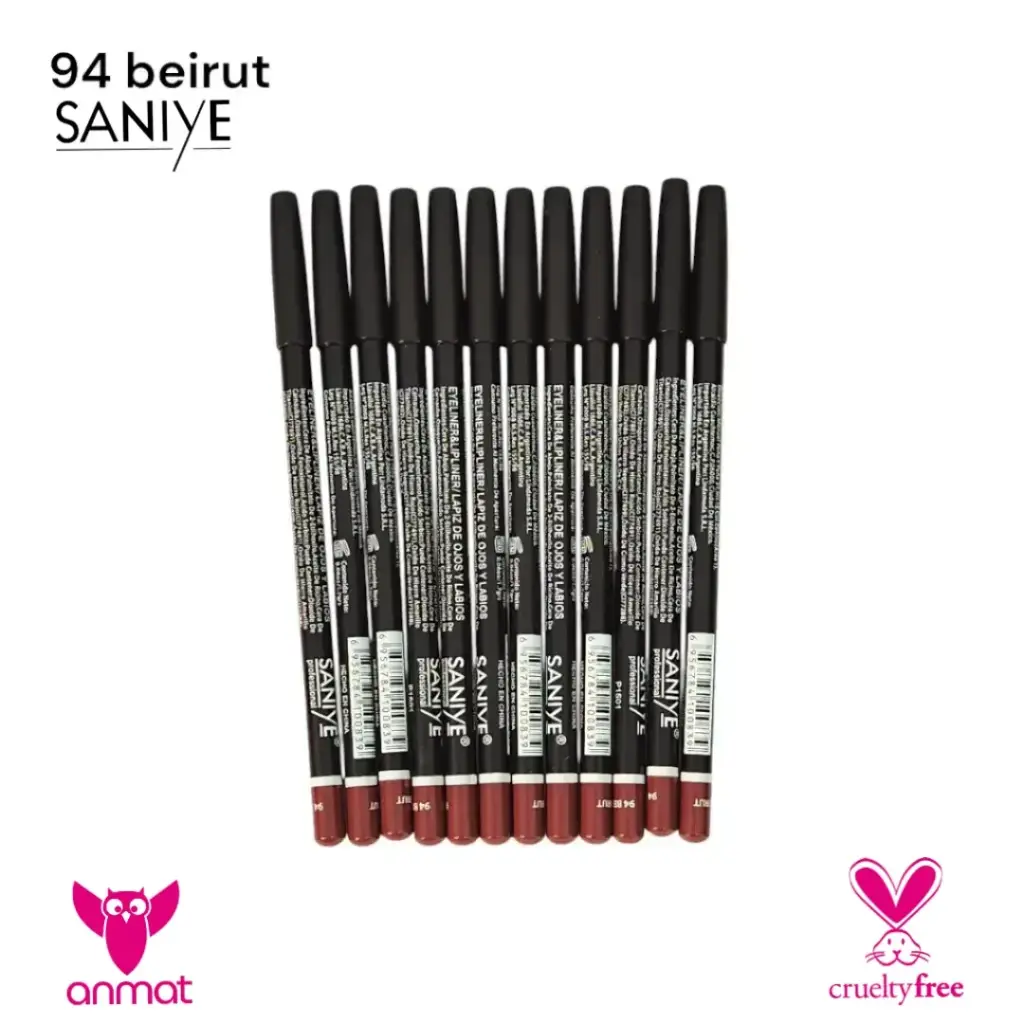 Lápiz delineador de/para ojos y labios  SANIYE "colores serie I"___PACK X12 (100)