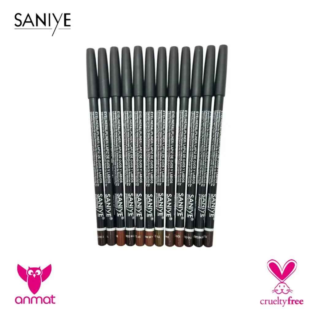 Lápiz delineador de ojos y labios tonos Marron Saniye___Pack x12 