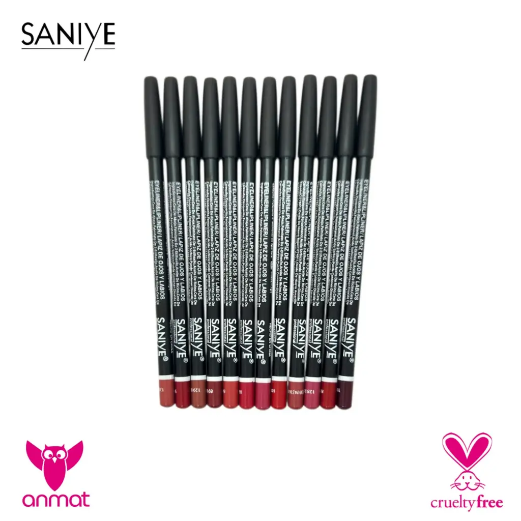 Lápiz delineador de ojos y labios tonos Rojos Saniye___Pack X12