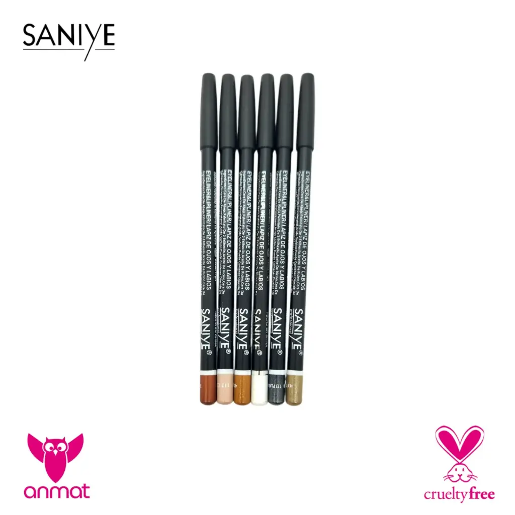 Lápiz delineador de ojos y labios tonos satinado Saniye___Pack X6 