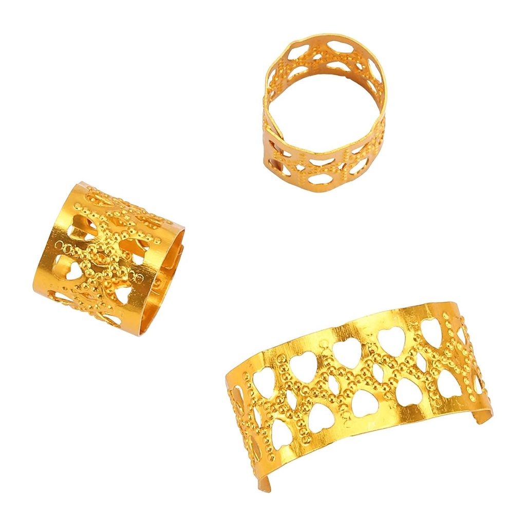 Set X12 anillos cuffs para trenzas