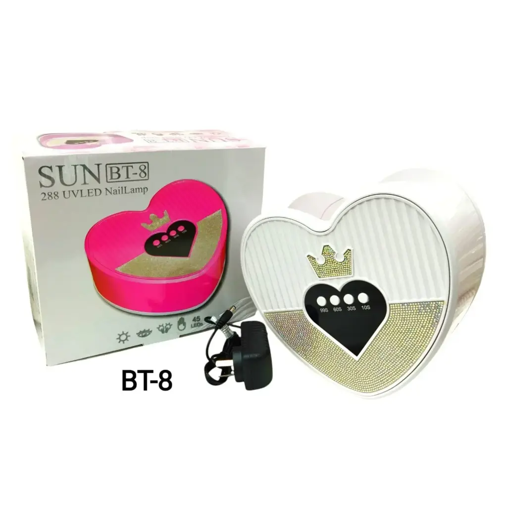 cabina UV LED SUN BT-8 288w forma corazón para uñas