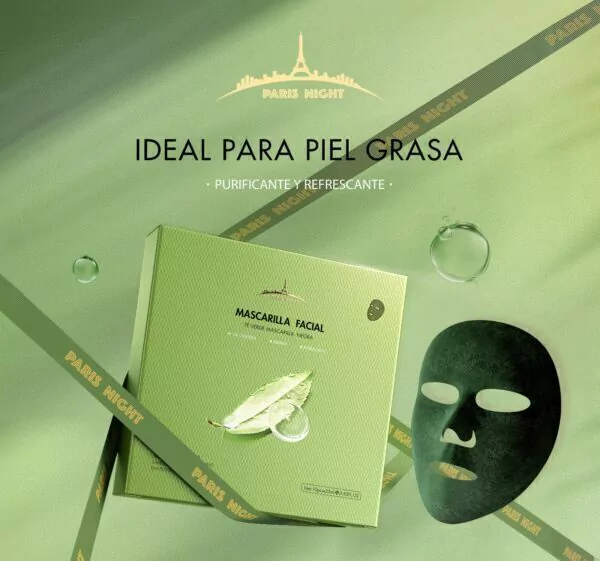 Mascarilla facial té verde PARIS NIGHT