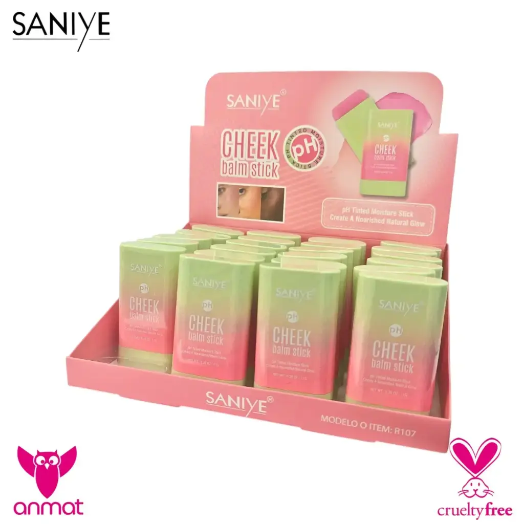 [SSY-R107-C] rubor en barra Cheek Balm Stick SANIYE (Caja X24)