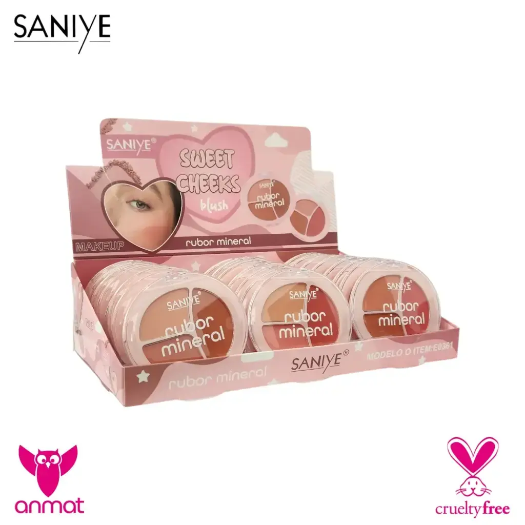 [SSY-E0361-C] rubores en polvo Sweet Cheeks SANIYE (Caja X24)