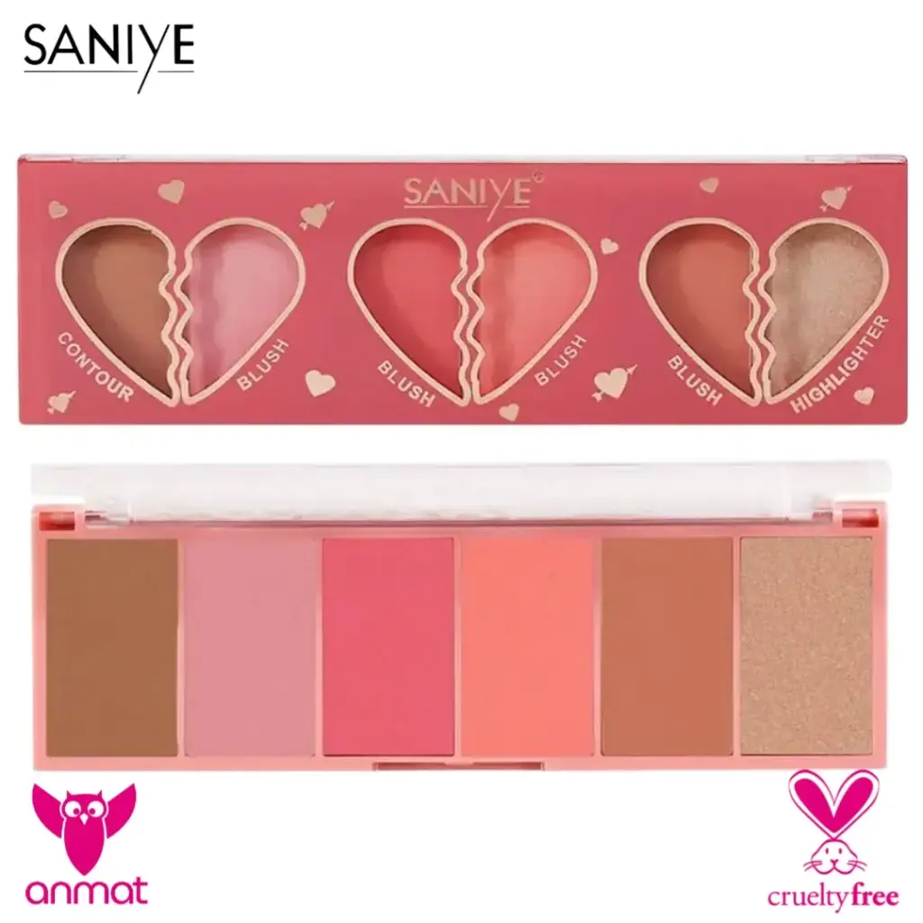 [SSY-E0332] Paleta 3 en 1 iluminador + contorno + rubor SANIYE (Unidad)