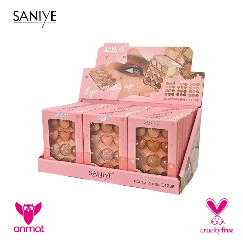 paletas de sombras para ojos 12 tonos Saniye