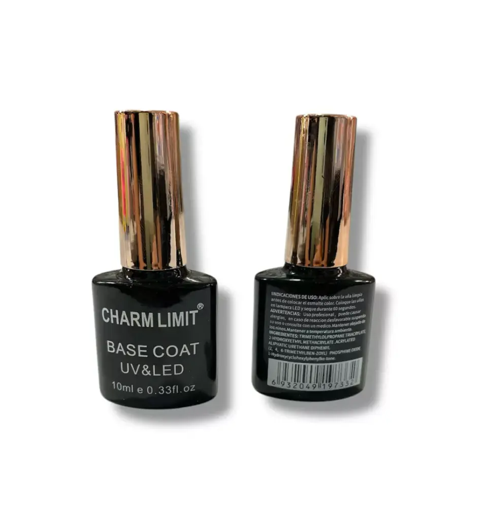 Base Coat Tapa dorada 10ml Charm Limit___ Pack X12