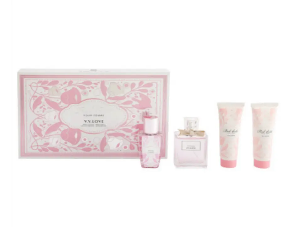 [PT-VL1057] kit de perfumes + cremas V.V Love