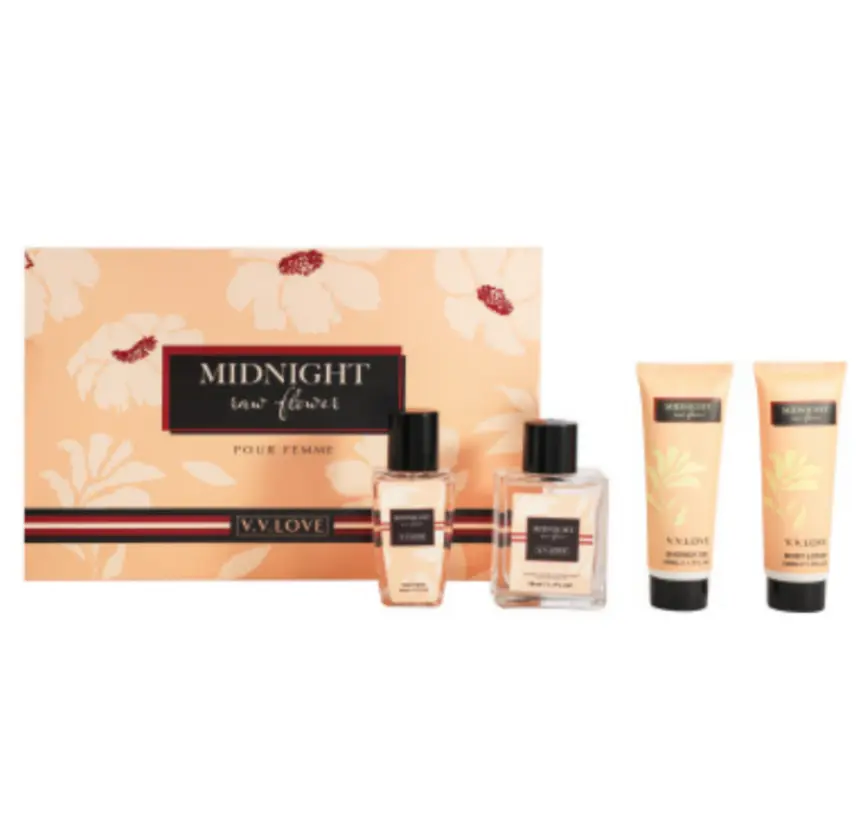 kit de perfumes + cremas Midnight