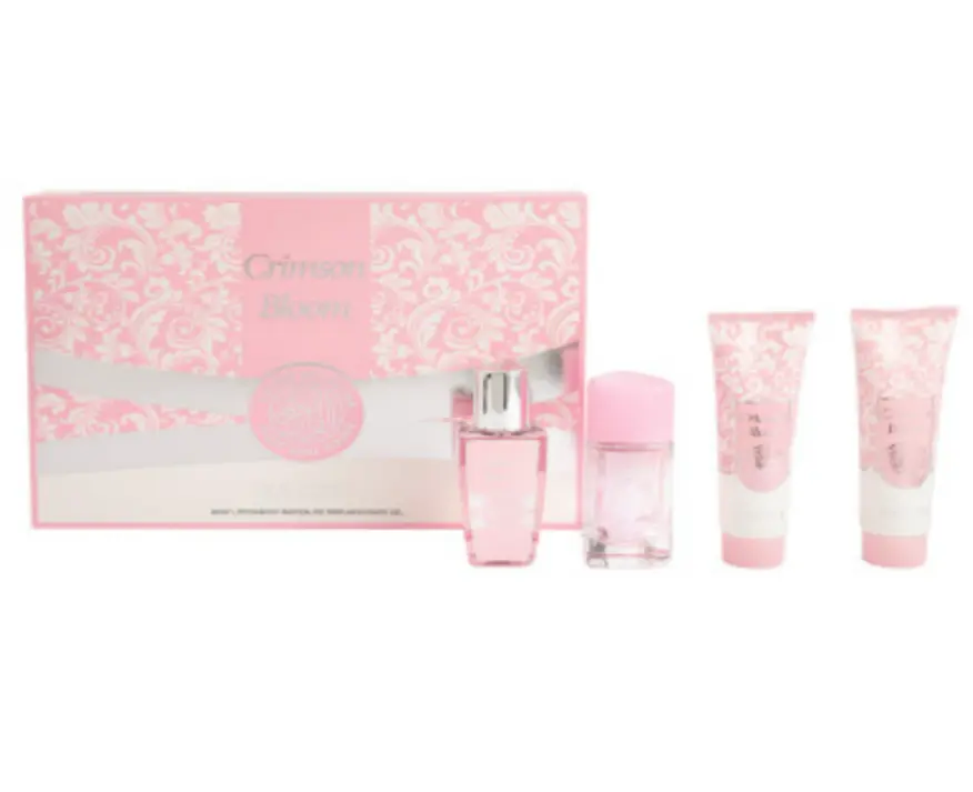 kit de perfumes + cremas Crimson Bloom