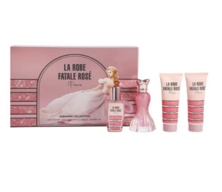 kit de perfumes+ cremas La Robe Fatale Rosé