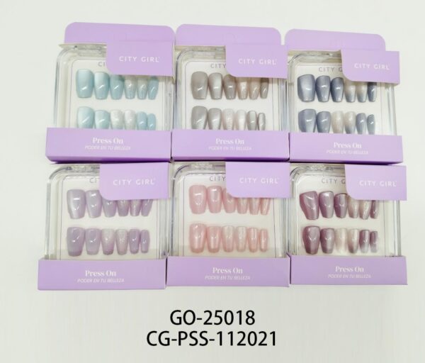 press on ballerina efecto ojo de gato city girl