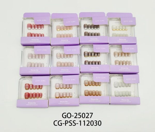 [PG-GO-25027/112030] press on cuadradas con francesita 