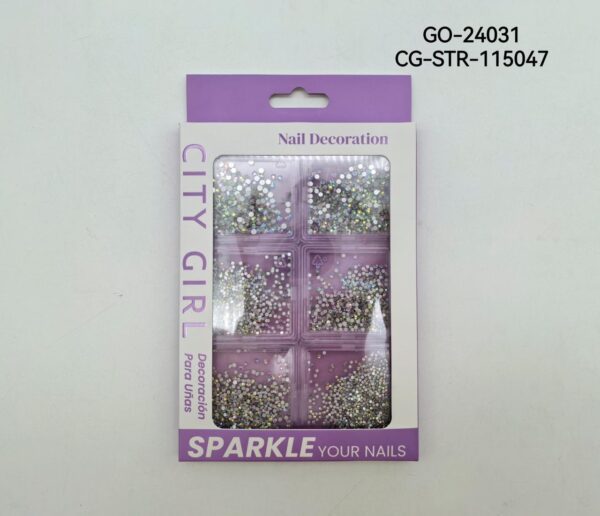 decoración de strass para uñas city girl