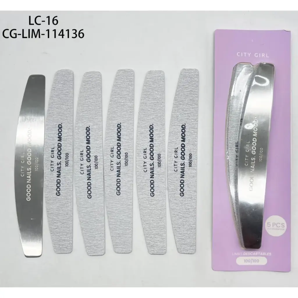 LIMA METALICA CON 5PCS AUTOADHESIVOS 100/100 CITY GIRL