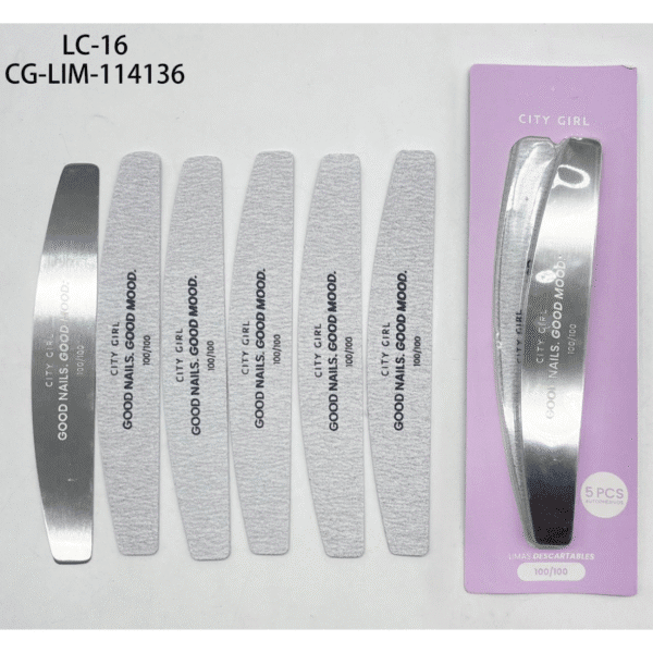LIMA METALICA CON 5PCS AUTOADHESIVOS 100/100 CITY GIRL