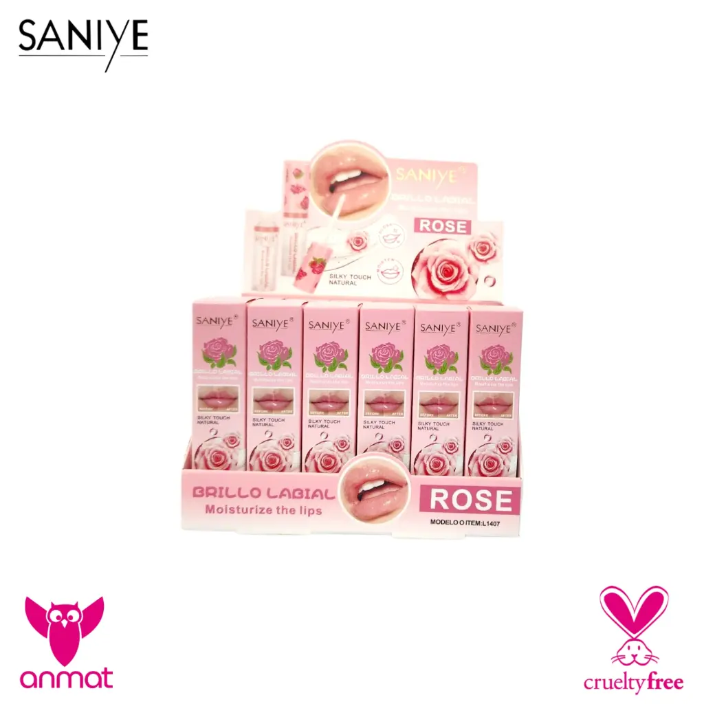 [SSY-1407-C] Brillo labial Hidratante Rosas SANIYE (Caja X24)