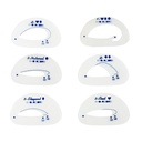 blister X6 plantillas stenciles moldes para sombras de ojos Mengxiner