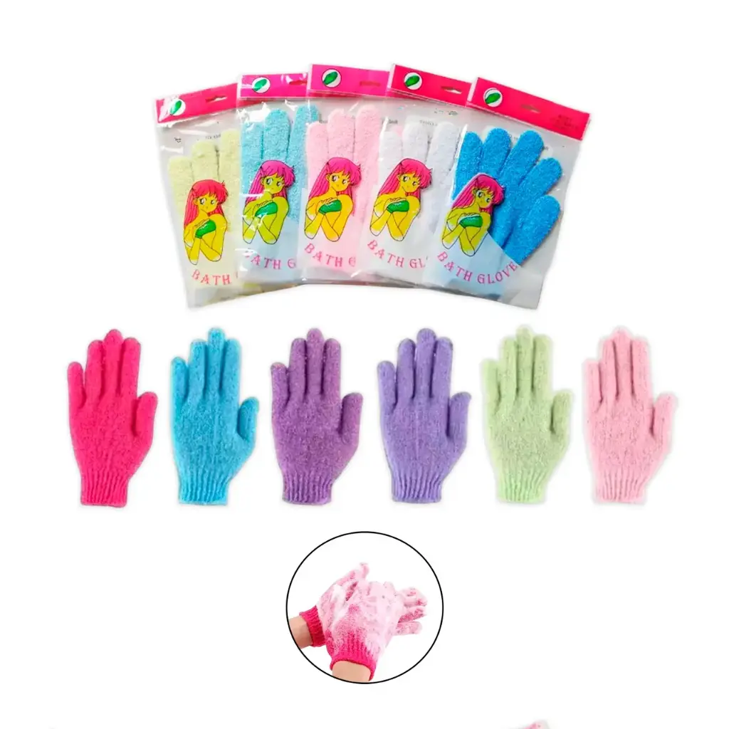  Guantes exfoliantes corporales ___PACK X12