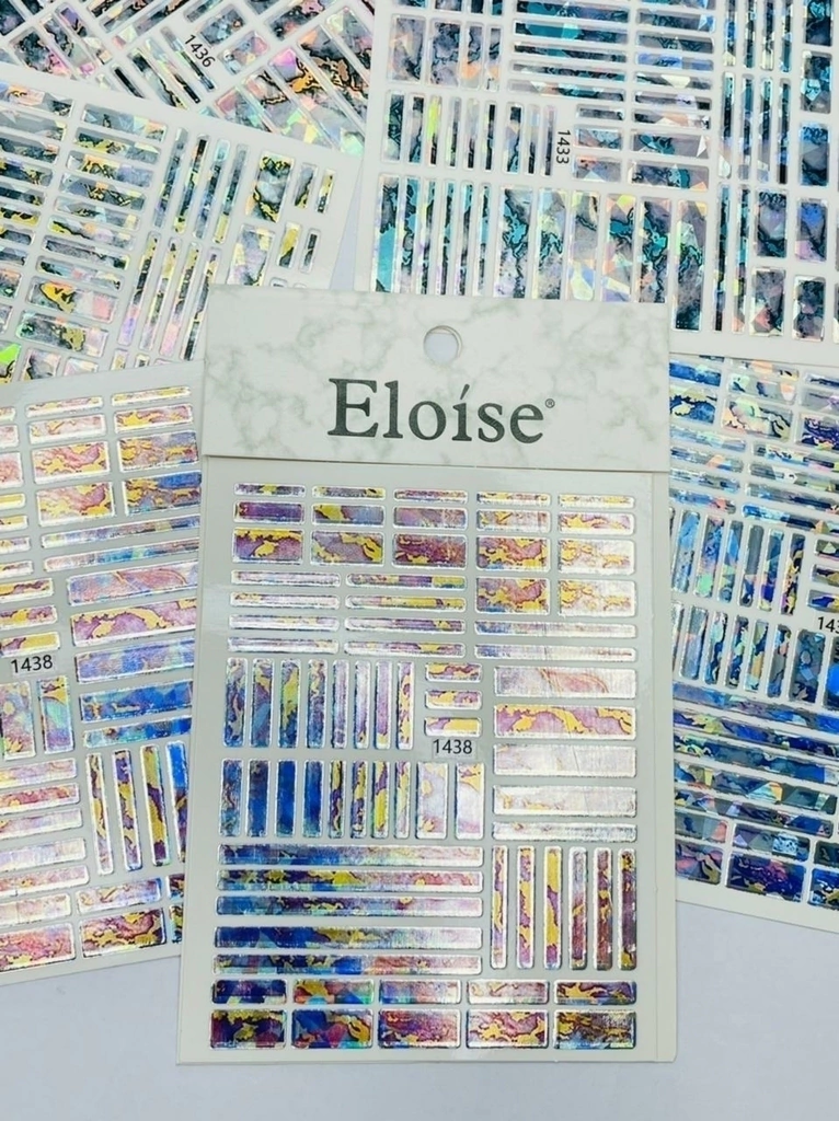 placnchas de stickers tira estilo marmol decoración para uñas