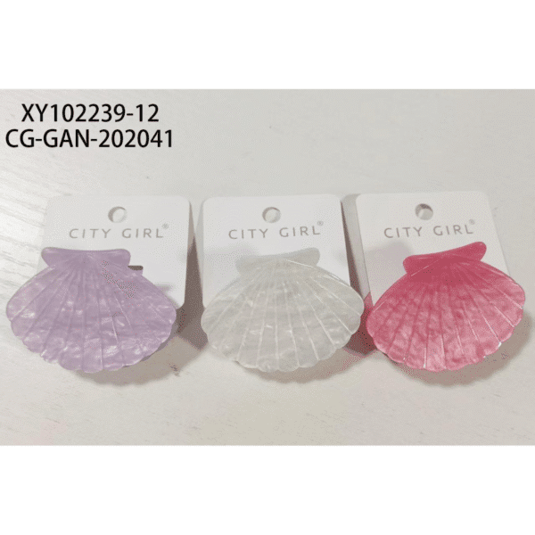 [PG-XY102239-12] broche de pelo almeja