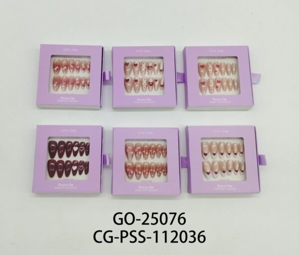 [PG-GO-25076/112036] press on almond con decoraciones 