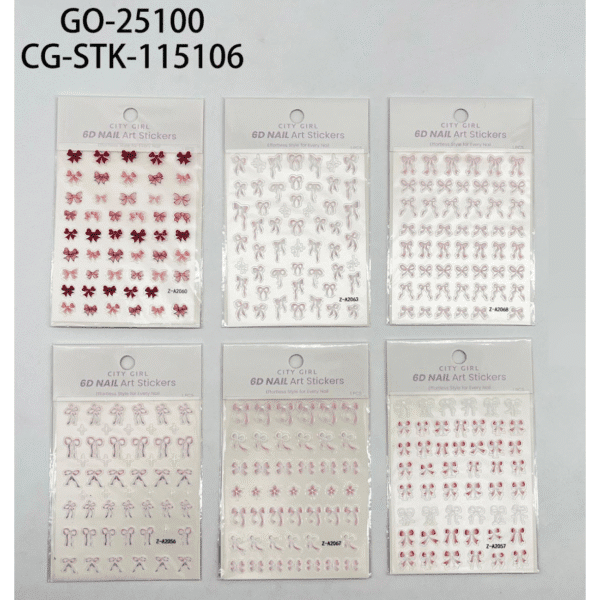 [PG-GO-25100] sticker para uñas moñitos 