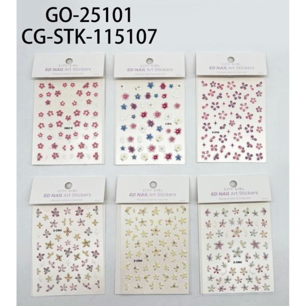 [PG-GO-25101] sticker para uñas flores 
