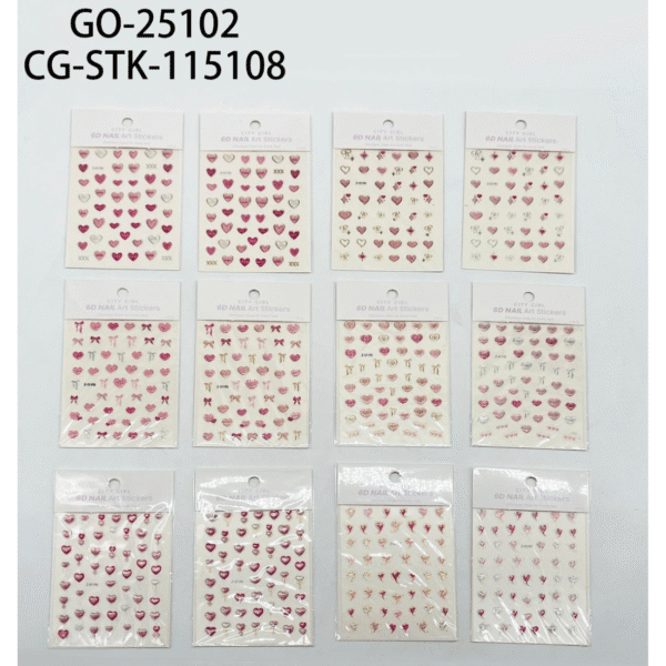[PG-GO-25102] sticker para uñas corazón