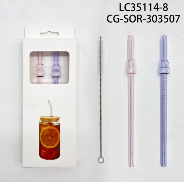 set de sorbetes de silicona reutilizables c/ cepillo  – 3pcs