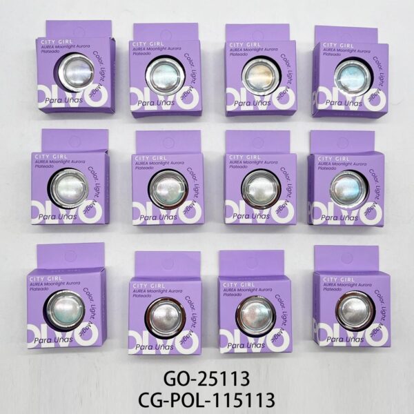 polvo aura moonlight para uñas