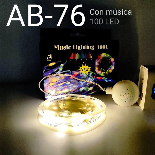 [PY-AB-76 ] luces decorativas con sonido x1u. fria