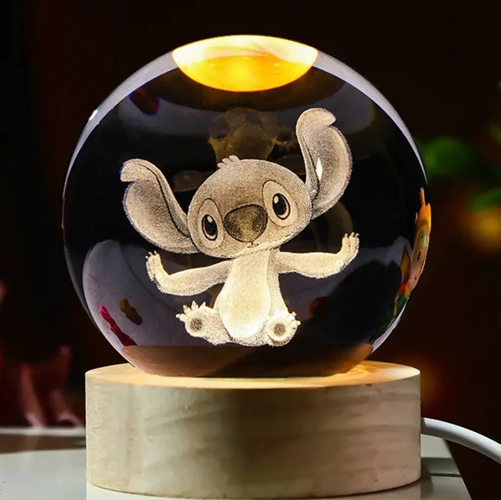 [S-LECL-D] lámpara esfera de cristal led 6cm varios diseños (Galaxia)