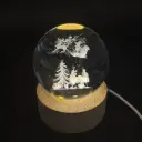 lámpara esfera de cristal navideña navidad led 6cm 