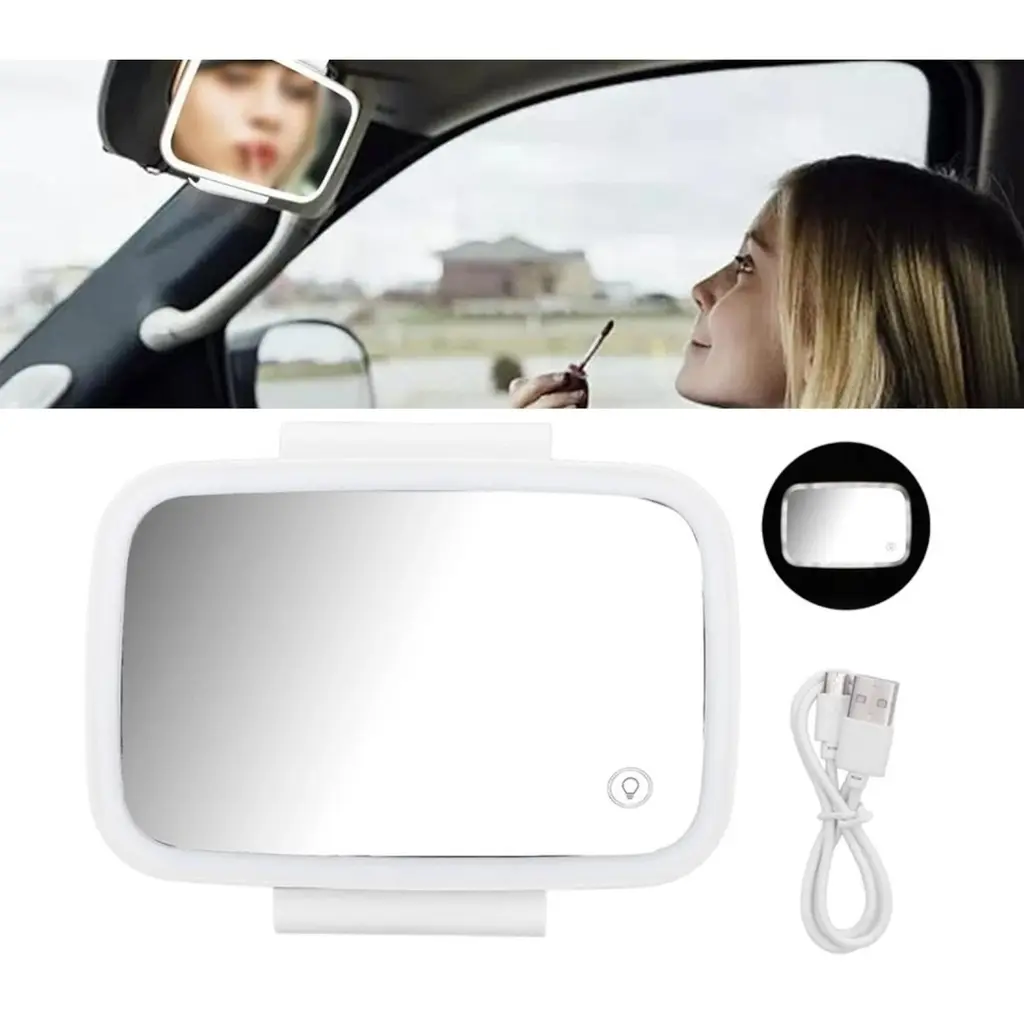 [ST-DOIKHZJ03] Espejo de maquillaje luz LED para visera auto