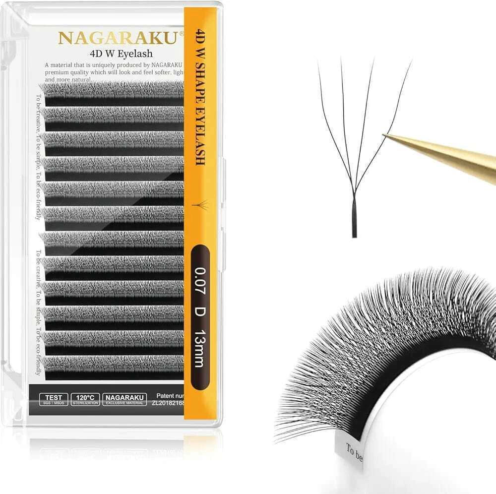 extensiones de/para pestañas  Nagaraku original mix tecnologicas  Pestañas NAGARAKU ORIGINALES 4D 0.07 