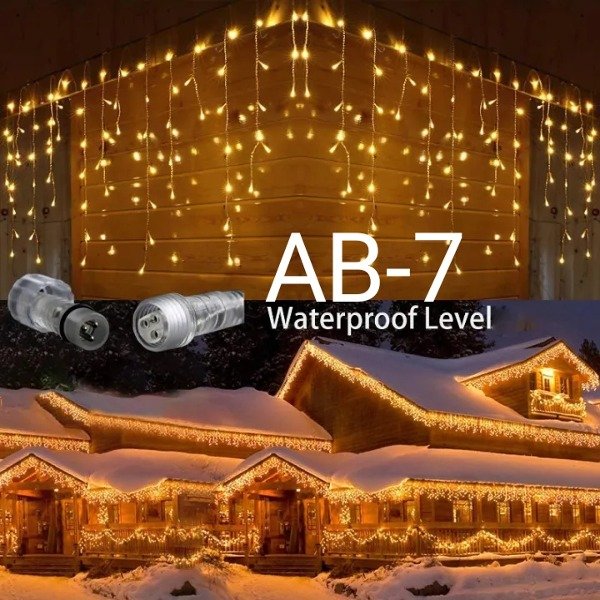 LUZ LLUVIA CALIDA 96 LED 3M 