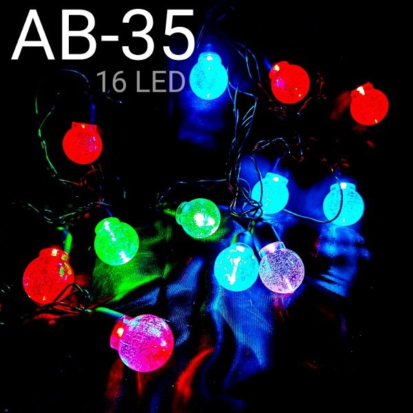 LUZ PELOTITAS MULTICOLOR 16LED