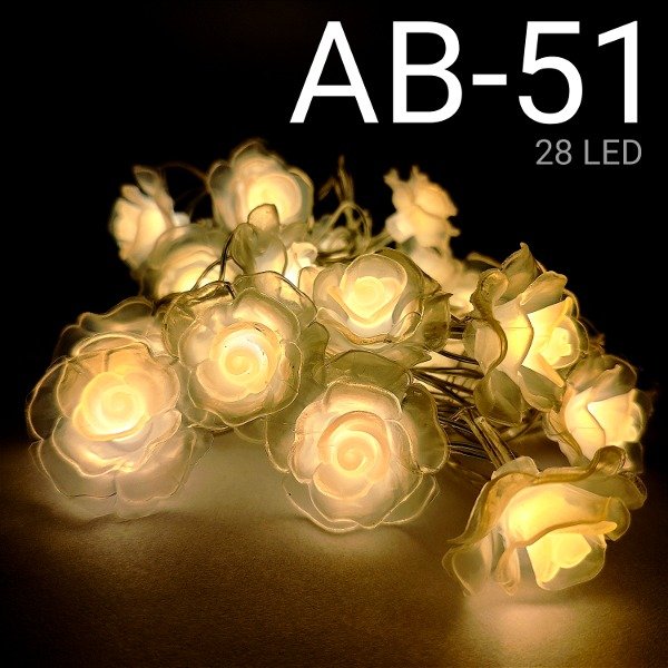 LUZ ROSAS 28LED 
