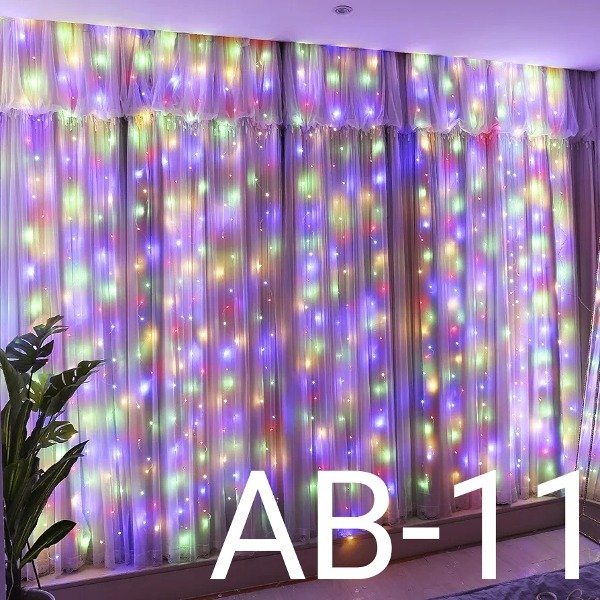 LUZ LLUVIA MULTICOLOR 3X3M