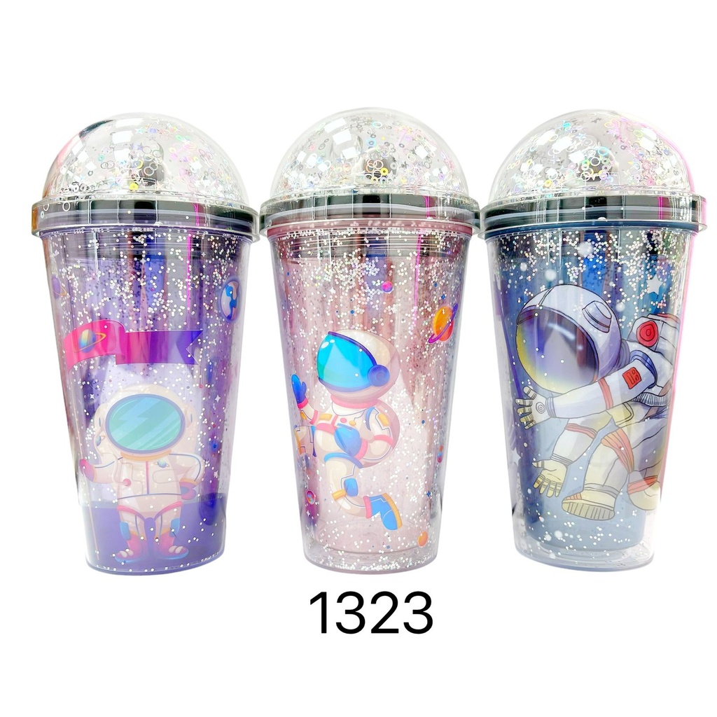 [PY-1323] VASO GLITTER ASTRONAUTAS 